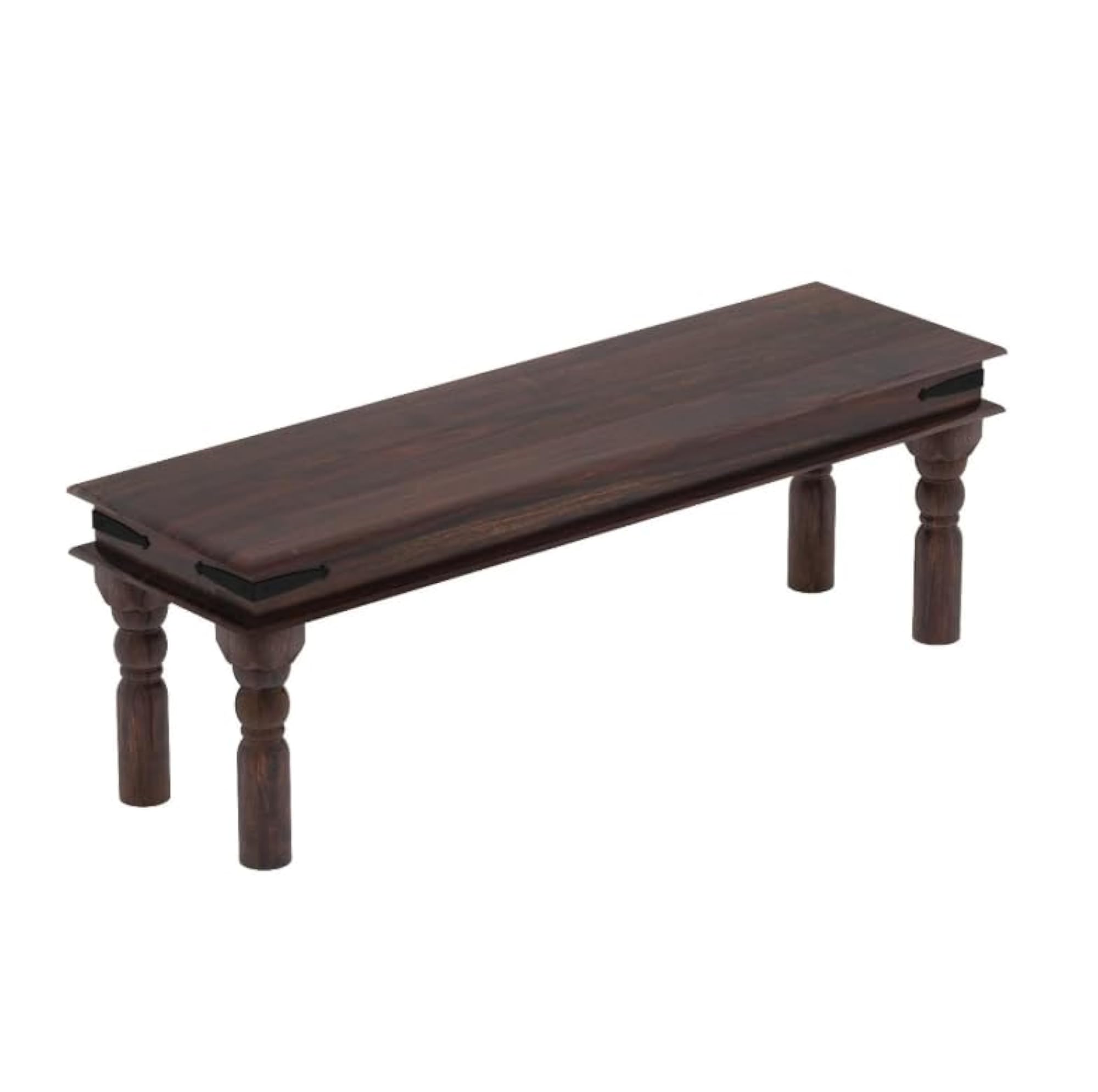 Solid Sheesham Wood Jaipur 2 Seater Bench Without Cushion