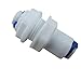 ZAOJIAO Tube Bulkhead Connector Push Fit Quick Connect for RO Water Reverse Osmosis System (Pack of 5) (1/4