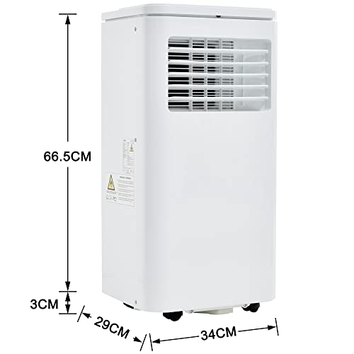 Air Conditioning Unit Portable Air Conditioner 7000 BTU 4-in-1 Dehumidifier, Cooling Fan with 2 Speeds, Energy efficient, Digital Display & Remote Control, 24 Hour Timer, Window Venting Kits included