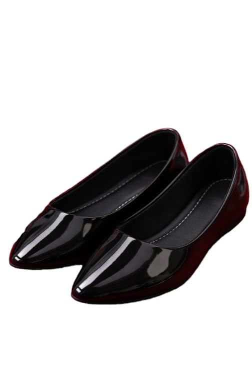 Women's Black Ethnic Bellies Flats | Stylish Pointed Toe Flat Shoes for Women | Comfortable Slip-On Ballerina Footwear with Decorative Bow Detail-image-33