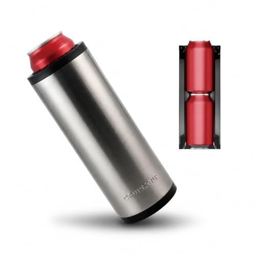 CruiseCup Stainless Steel Double Reload Can Cooler, Double-Wall Vacuum Insulated Beer & Soda Holder, Fits Standard 12 oz Cans, Keeps Drinks Ice Cold