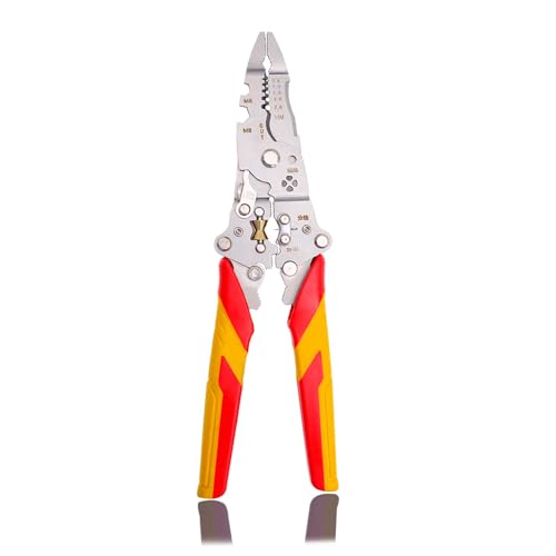 LTHERMELK 9 in 1 Multifunctional Wire Stripper Tool - Professional Electrician Pliers Set for Electrical Installation | Cable Stripping, Cutting, Crimping | Compatible with AWG 10-24 Wires