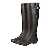 TerraTrax Rain Boots for Women Waterproof Rubber Boots Tall Knee High RainBoots Garden Boots Anti-Slip Wellington Rain Shoes