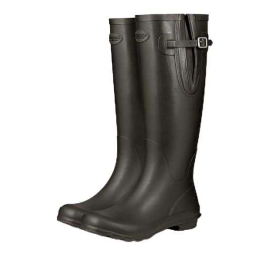 TerraTrax Rain Boots Waterproof Rubber Boots Tall Knee High