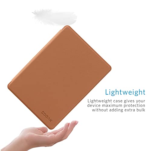 Image of CoBak Case for All New 6 Inch E-Reader 2024 and 2022 (11 Generation) - PU Leather Smart Cover, Auto Sleep and Wake,Lychee Brown