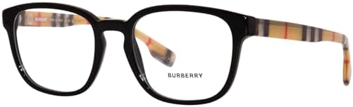 BURBERRY Armação masculina EDISON BE 2344 preta Check 53/20/145