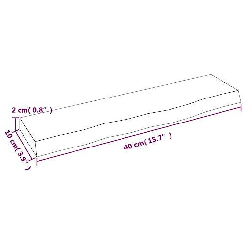 Étagère murale chêne massif gris : support suspendu robuste - 3