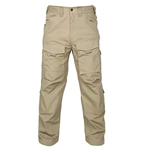 FREE SOLDIER Hombres Tactical Pants Resistente a los arañazos Four Seasons Pantalones de Escalada de múltiples Bolsillo(Mejorar-Marrón, EU52 UK36)