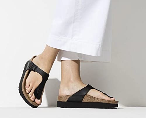 Image of Papillio Womens Gizeh Platform Birko-Flor Black Sandals 7 US