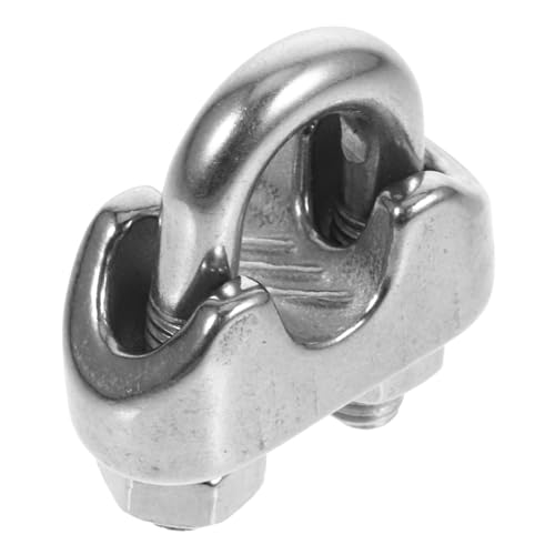 PRETYZOOM Versatile Wire Rope Chuck Stainless Steel Wire Clamp Clamp for U-Bolt Clamping