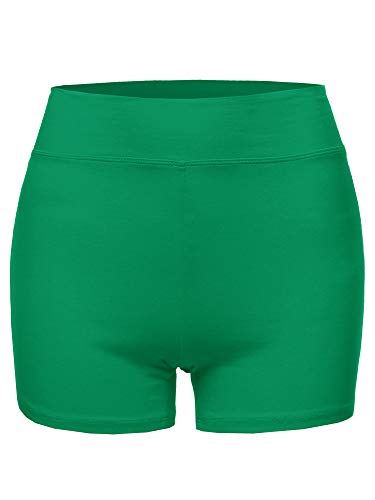 Women's Basic Solid Premium Cotton High Rise Bike Shorts2
