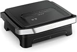 Moulinex Inicio, Plancha de Paninis y Grill 2 en 1, 2000W Potencia, Placas Antiadherentes, Superficie Amplia, Rápido Calentamiento, Fácil de Limpiar, Bandeja de Goteo, Apta Lavavajillas, GI2718