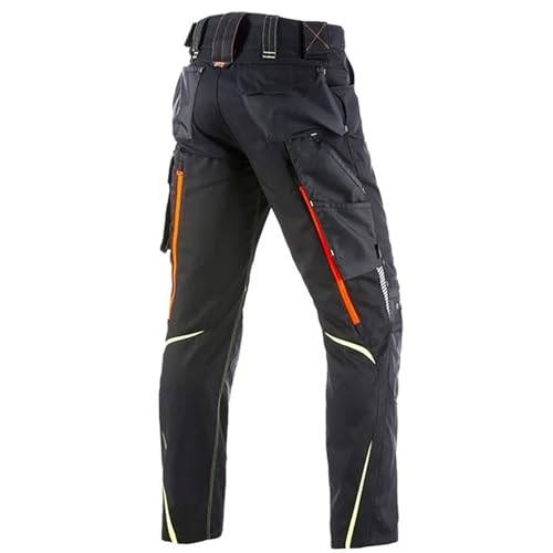 Engelbert Strauss 65511 Hose e.s.motion 2020, Qualitative Arbeitskleidung, Mehrfarbig (Schwarz/Gelb), 52
