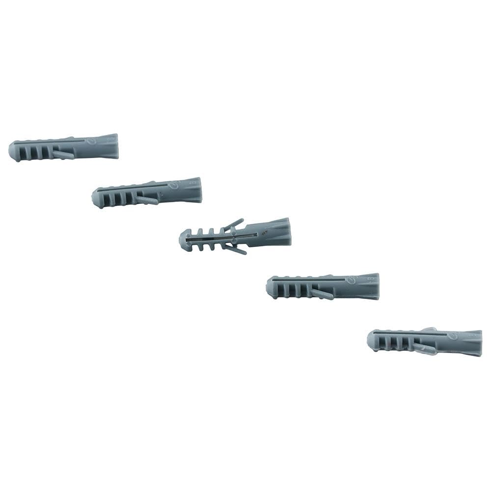 SHUATI Wall Plug 100pcs Plastic Hardware M6X30 Expansion Nylon Anchor High-Quality PE Wall Anchor Concrete, Brick