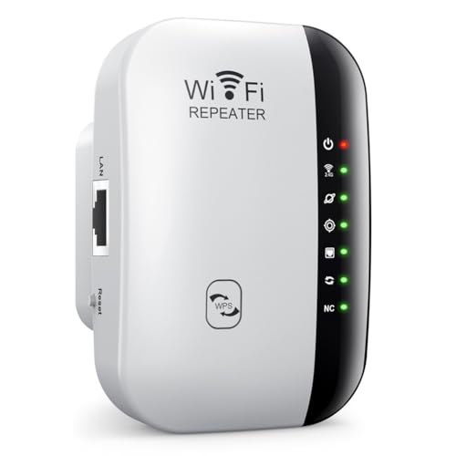 SVRITE Repetidor WiFi InaláMbrico Antena Incorporada Enrutador InaláMbrico en Red Amplificador de SeñAl Potenciador de ExtensióN 300 M, Enchufe Europeo A