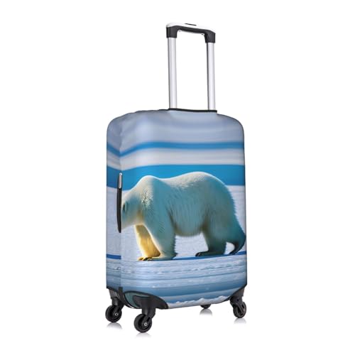 Polar Bear Ice Tsa Approved Luggage Cover For 18-32 Inch Suitcases Scratch-Resistant Stretch Luggage Cover3