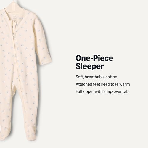 Image of Amazon Essentials x Sofia Grainge Unisex Babies' Cotton Footed Sleep and Play One-piece Bodysuit, Pack of 2