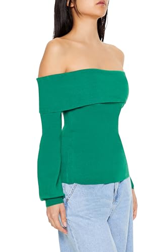 Image of Forever 21 Women's Fitted Off-The-Shoulder Sweater