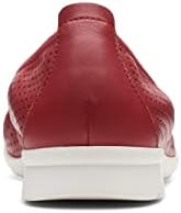 Clarks Jenette Ease Ballet Flat, Red Leather, 7 Wide | Image 2