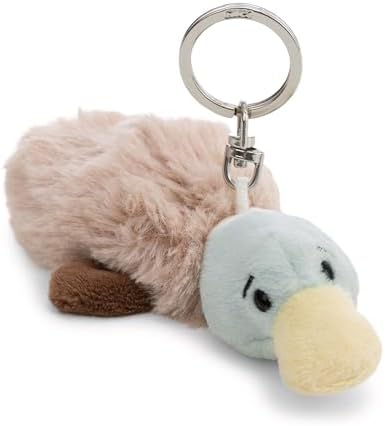 Schlüsselanhänger Ente 10cm - braun - Treuer-Plüschbegleiter für Rucksack oder Tasche, Schlüsselhalter für Klein und Groß | 63062