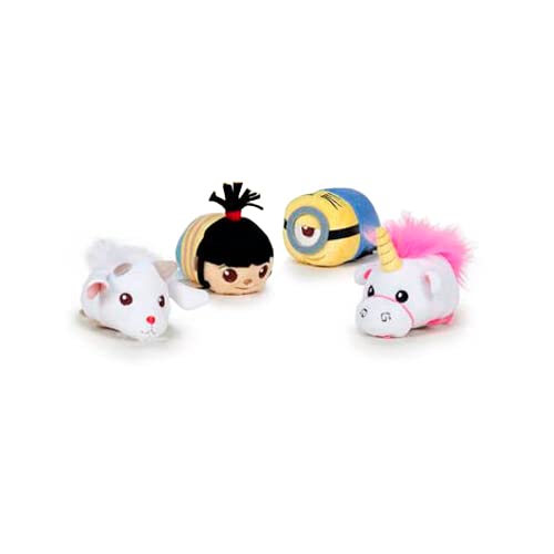 Illumination Minion Lot de 4 mini Tsum de 8 cm - 14 figurines différentes - 15 cm - Mini Tsum - 8 cm - Movie Mini-Boss, The Rise of Gru
