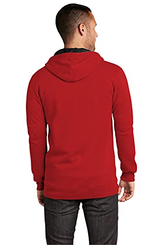 District Men's Young The Concert Fleece Full Zip Hoodie M New Red2