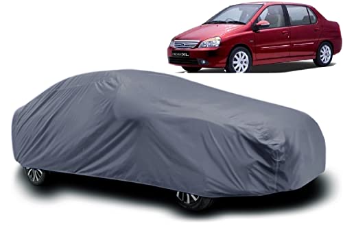 Image of Tata Indigo XL Car Cover with Triple Stitched Fully Elastic Ultra Surface Body Protection (Grey Look)