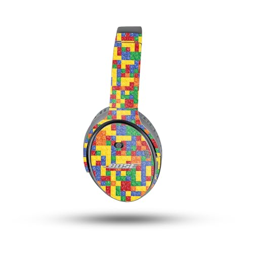 Image of MightySkins Glossy Glitter Skin Compatible with Bose QuietComfort 35 II Headphones - Brick by Brick | Protective, Durable High-Gloss Glitter Finish | Easy to Apply