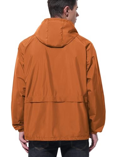 Image of UIQUR Mens Rain Jacket Raincoat Windbreaker Running Waterproof Lightweight Packable with Hood Travel Hiking Cycling