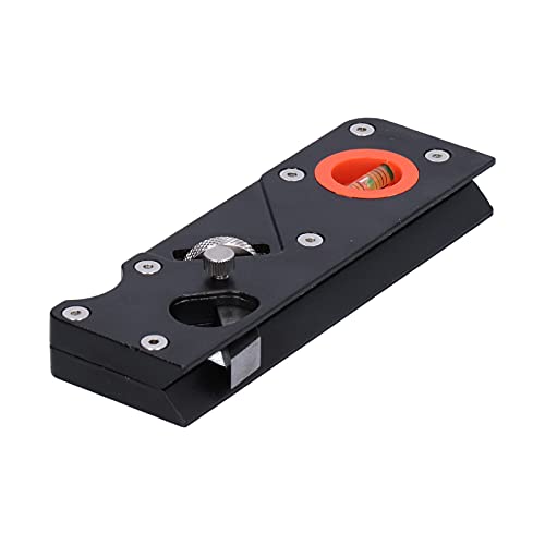 Rabot de Chanfrein pour Bois Manuel Bricolage Travail du Bois en Alliage D'aluminium épais Bord Outil D'aplatissement de Coin Conception de Bulle Horizontale Raboteuse avec écrou à Six Pans Creux Cover