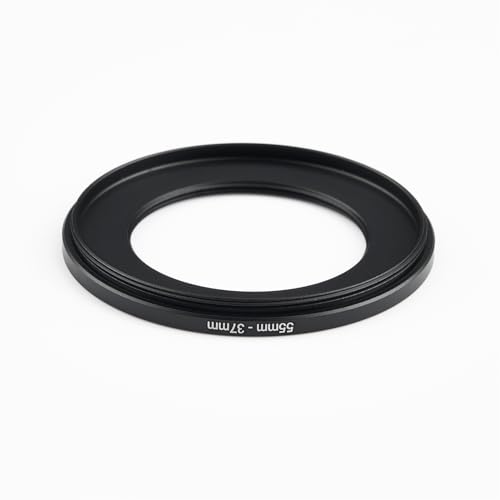 Image of 55mm to 37mm Step-Down Ring Filter Adapter,for All Brands UV ND CPL, Metal Ring Step-Down Rings Adapter Filter (55mm-37mm)
