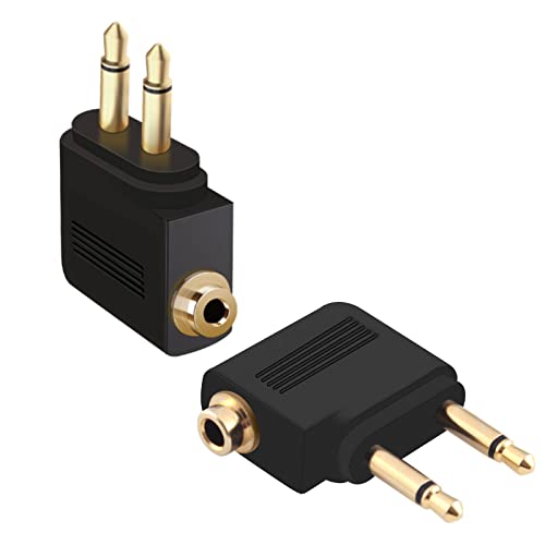 T-Tersely-3-Pack-Airplane-Headphone-Audio-Adapter-for-Audio-Jack-to-Plug-Air-Plane-Flight-Connector-Dual-Socket-Earphone-Dual-35mm-Male-to-35mm-Female-Headset-Adaptor-Fits-Bose-Beats