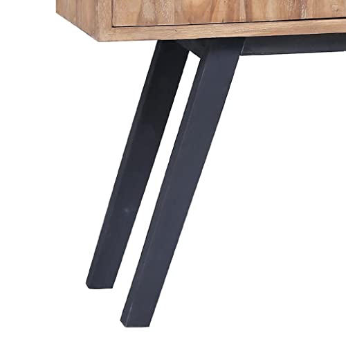 Vidaxl Sideboard Side Storage Kitchen Cabinet Buffet Server Bar Wine Cabinet With Drawers & Doors Console Table For Dining Living Room Solid Wood Teak #TOP5