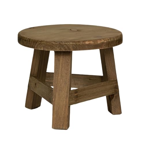 木製フラワースタンド・耐久性のある植物スツール・室内外対応・おしゃれなディスプレイラック | 3つの安定したサポートポイント・多機能・ガーデニング/インテリア用 (2 個)