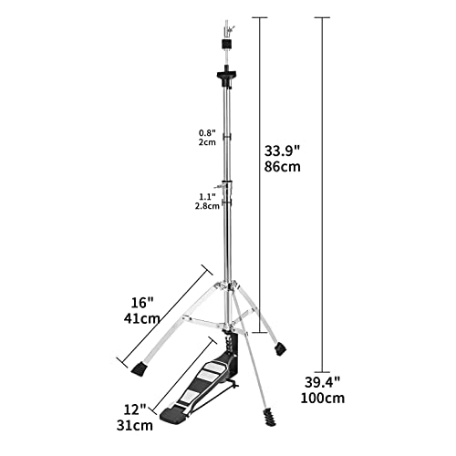 Tipatyard Hi-Hat Stand , Double Braced 3-Leg Adjustable Hi-Hat Cymbal Stand With Smooth Pedal Lightweight (4.5Lb) #TOP1