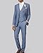 HUUTOE Lilac Suit for Men 3 Piece Slim Fit Peak Lapel Blazer Vest and Pants Suits Set Men Formal Wedding Funeral Suits Fashion Solid Tuxedo