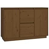 Color: marrón miel. Material: madera de pino maciza. Tamaño: 111 x 34 x 75 cm (ancho x profundidad x alto).