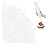 Lnngub 3 Pack Reusable Piping Bags,3 Sizes Cake Decorating Bags 14, 16,18 Inch Reusable Pastry Bag Cake Piping Bag for Frosting Baking Dessert