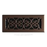 Decor Grates SPH412-RB Scroll Plated Register, 4-Inch by 12-Inch, Rubbed Bronze