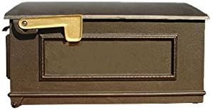 Hanford Triple Mailbox Post System with Lewiston Cast Aluminum Mailboxes and Scroll Decorative Accents – Qualarc