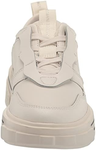 A | X ARMANI EXCHANGE Women's Rock Sneakers, White + Silver, 7 | Image 1