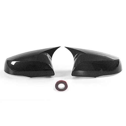 Couvercle rétroviseur latéral anti-rayures look carbone pour protection de portière extérieure