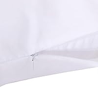 Vista 2 de Protectores de almohada con cremallera, protegen contra todos los líquidos, fundas de almohada 100% impermeables, color blanco, tamaño estándar/Queen