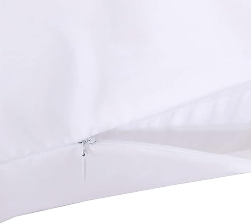 Miniatura 2 de Protectores de almohada con cremallera, protegen contra todos los líquidos, fundas de almohada 100% impermeables, color blanco, tamaño estándarQueen