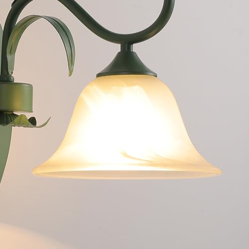 Aplique de pared retro verde con doble luz difusa antideslumbrante 6