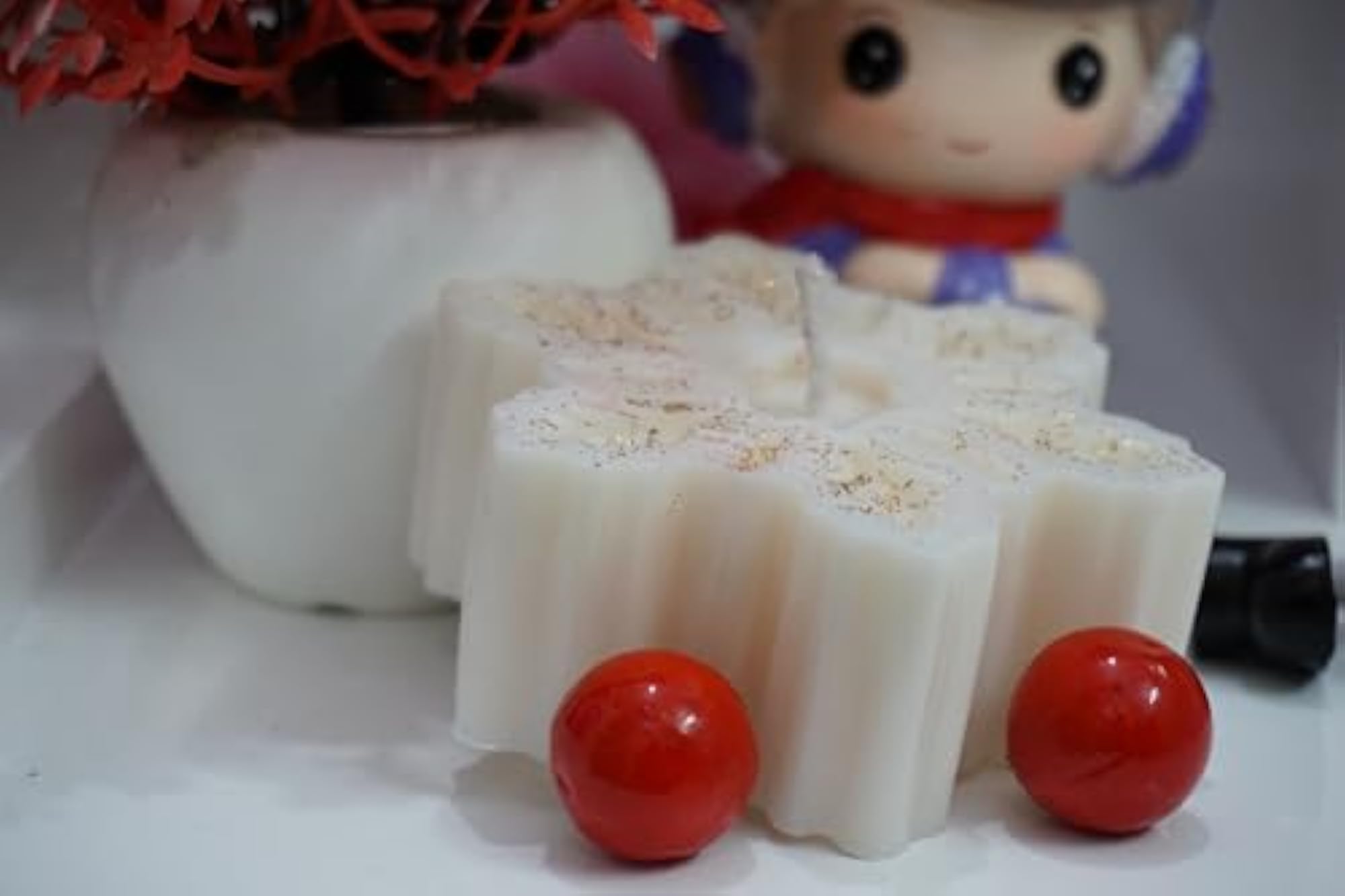 Christmas Snowflake Candle, Festive Decor
