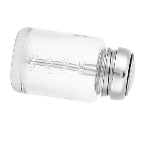 Sorandy Bomba Dispensadora Profesional de Cristal para Quitar Uñas, para Salón de Manicura, Capacidad de 80ml (Botella de Prensa)