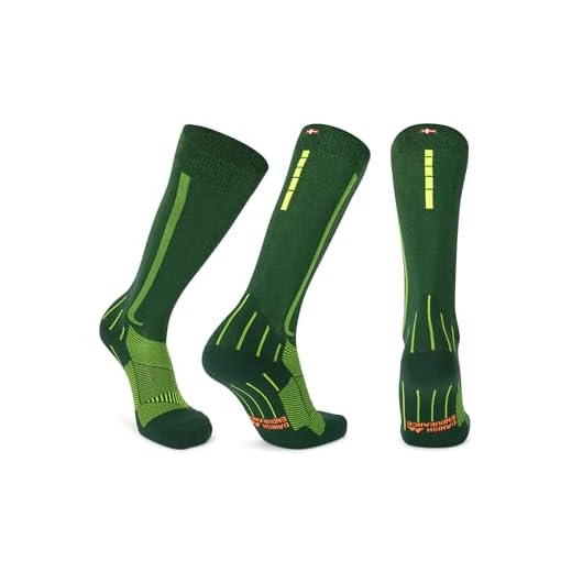 DANISH ENDURANCE 1 o 2 Pack Calcetines de Compresión Mujer y Hombre, Deporte, Running, Recuperación Verde/Amarillo 39-42