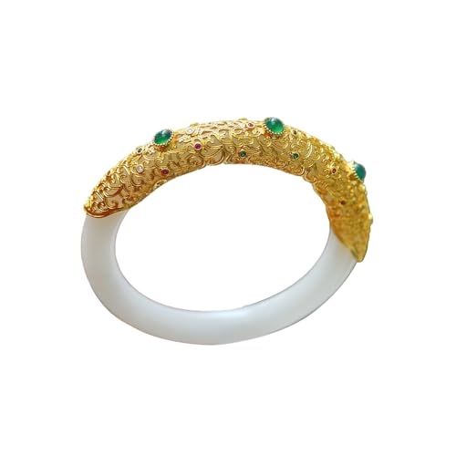 Jade pour femmes bracelet vintage en pierre verte 60-61 cadeau idéal