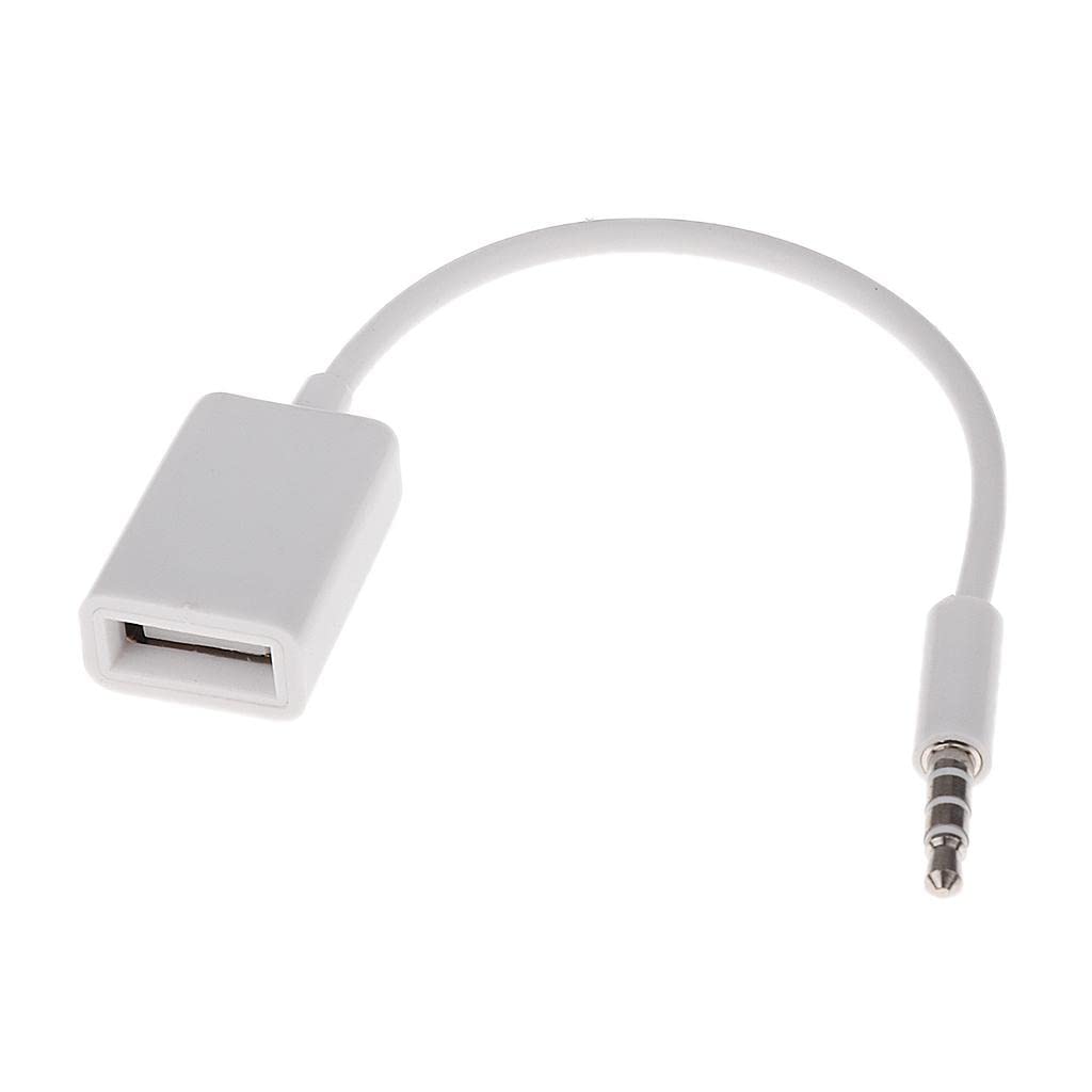 CALANDIS™ 3.5mm Male AUX Audio Plug Jack to USB 2.0 Female Converter Cord Cable White | Cables & Adapters | iPod Audio Player Accessories-image-24
